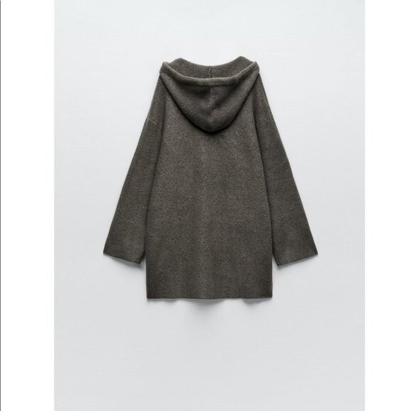 ZARA HOODED KNIT SWEATER - Picture 2 of 6